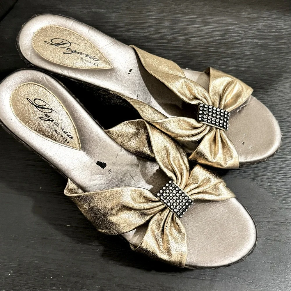 Dezario Casual Slip On Wedge Heel Sandal Womens Size 41